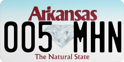 AR license plate 005MHN