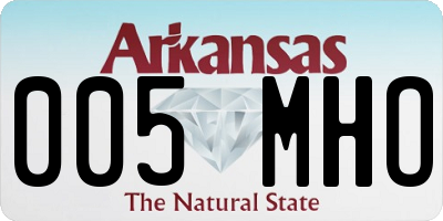 AR license plate 005MHO