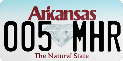 AR license plate 005MHR