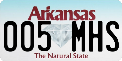 AR license plate 005MHS