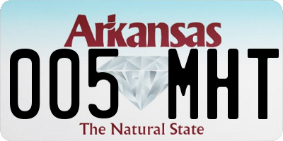 AR license plate 005MHT