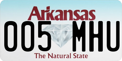 AR license plate 005MHU