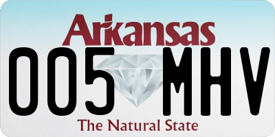 AR license plate 005MHV