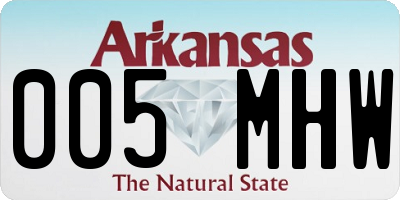 AR license plate 005MHW