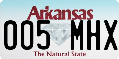 AR license plate 005MHX