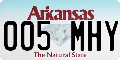 AR license plate 005MHY
