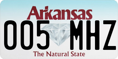 AR license plate 005MHZ