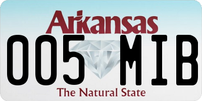 AR license plate 005MIB