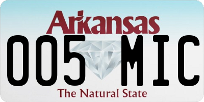 AR license plate 005MIC