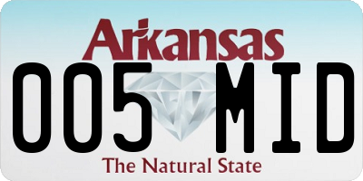 AR license plate 005MID