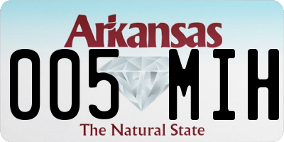 AR license plate 005MIH