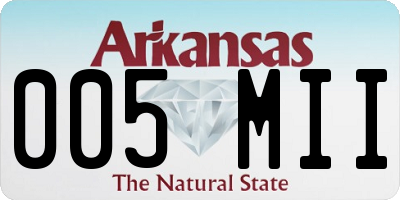 AR license plate 005MII