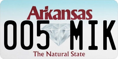 AR license plate 005MIK