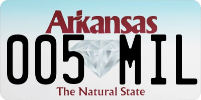AR license plate 005MIL