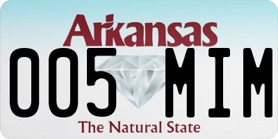 AR license plate 005MIM