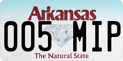 AR license plate 005MIP