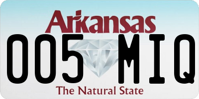 AR license plate 005MIQ