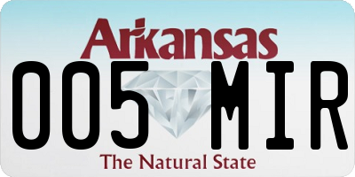 AR license plate 005MIR