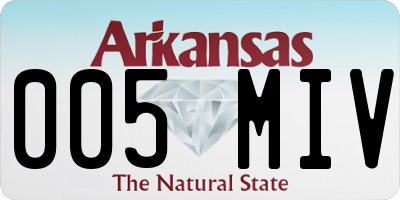 AR license plate 005MIV