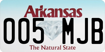 AR license plate 005MJB