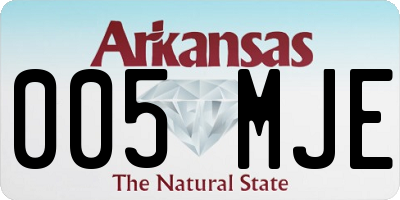 AR license plate 005MJE
