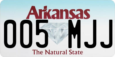 AR license plate 005MJJ