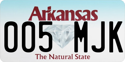AR license plate 005MJK