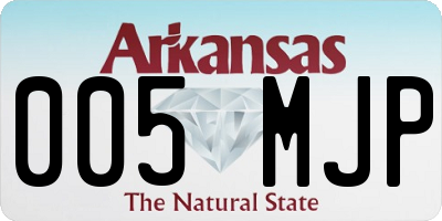 AR license plate 005MJP