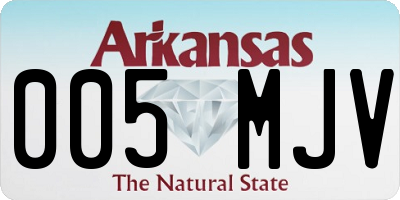 AR license plate 005MJV