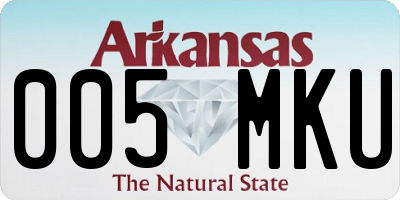 AR license plate 005MKU
