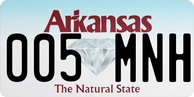 AR license plate 005MNH