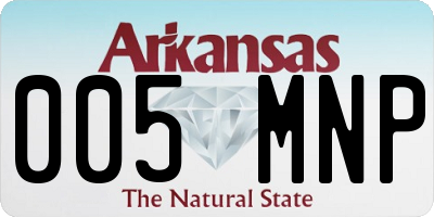 AR license plate 005MNP