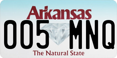 AR license plate 005MNQ