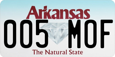 AR license plate 005MOF