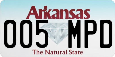 AR license plate 005MPD