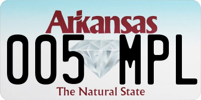 AR license plate 005MPL