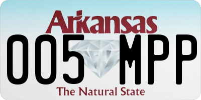 AR license plate 005MPP