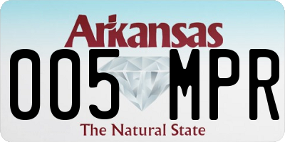 AR license plate 005MPR