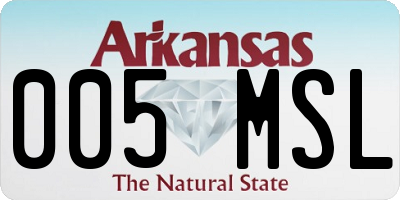 AR license plate 005MSL