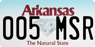 AR license plate 005MSR