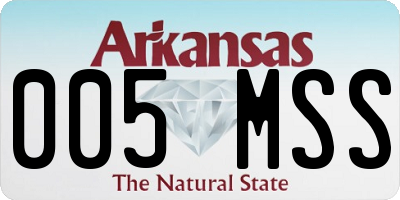 AR license plate 005MSS
