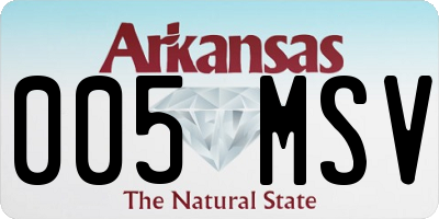 AR license plate 005MSV