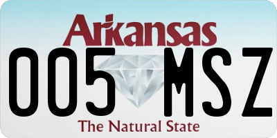 AR license plate 005MSZ