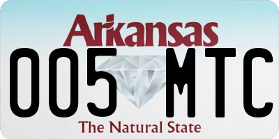 AR license plate 005MTC
