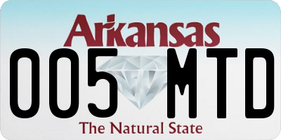 AR license plate 005MTD