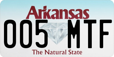 AR license plate 005MTF