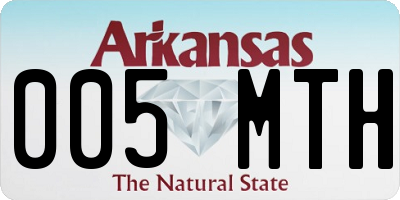 AR license plate 005MTH