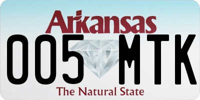 AR license plate 005MTK