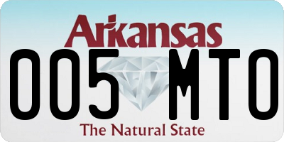 AR license plate 005MTO