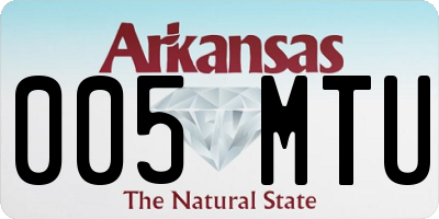 AR license plate 005MTU